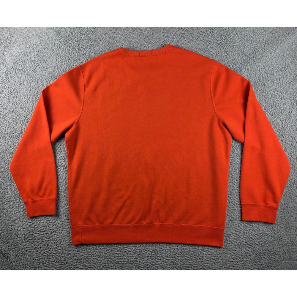 Polo Ralph Lauren Sweater Sweatshirt Mens XL Orange Crewneck Pullover Red Pony - Picture 9 of 9